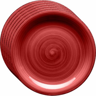 Mäser 6 db Bel Tempo desszert tányér szett 19,5cm, piros