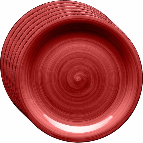 Mäser Zestaw 6 talerzy deserowych Bel Tempo 19,5 cm, czerwony