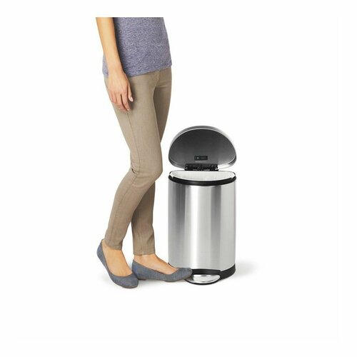 Simplehuman Педаль напівкругла корзина 10 л,нержавіюча сталь