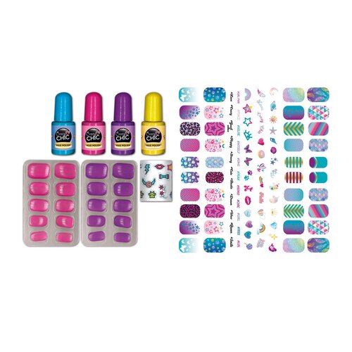 Clementoni Crazy CHIC - Set de lacuri de unghiicare strălucesc în întuneric