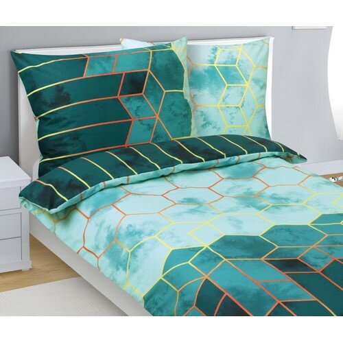 Bellatex Lenjerie de pat din bumbac Plástev verde,140 x 200 cm, 70 x 90 cm