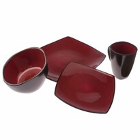 Set de 4 piese ceramice Roșu