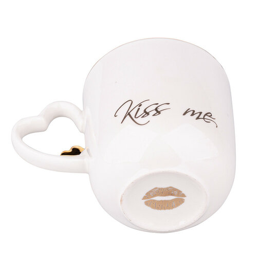 Altom Kubek porcelanowy Kiss Me, 400 ml, biały
