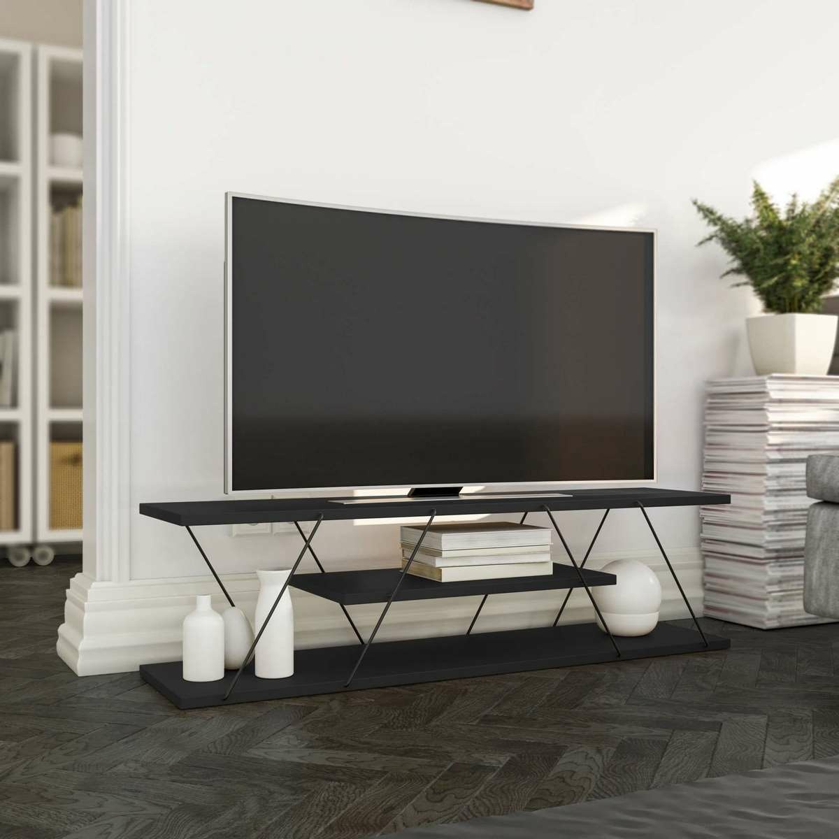Televízny stolík Canaz Anthracite and Grey