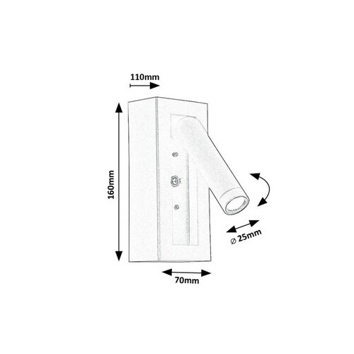 Rabalux 71286 kinkiet orientacyjny LED Gello, biały