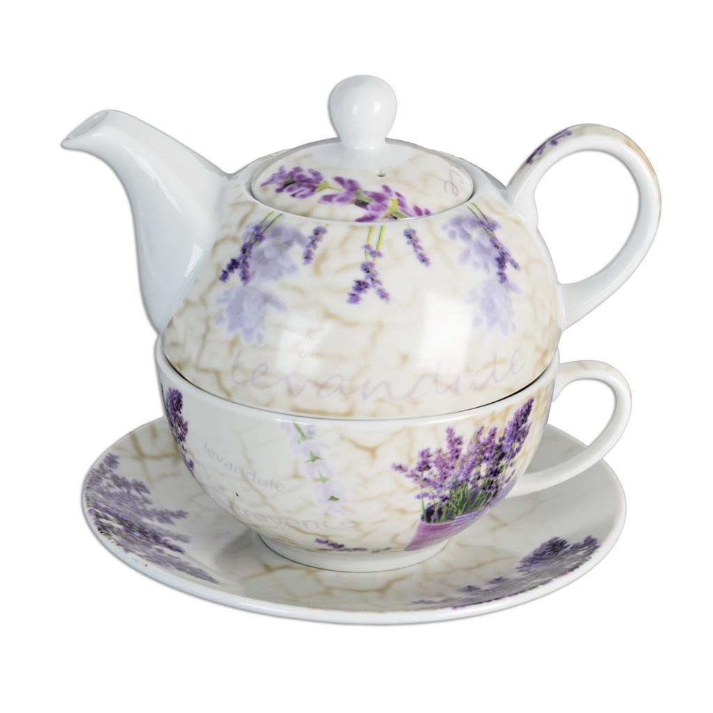 Orion Porcelánová kanvička so šálkou Levanduľa
