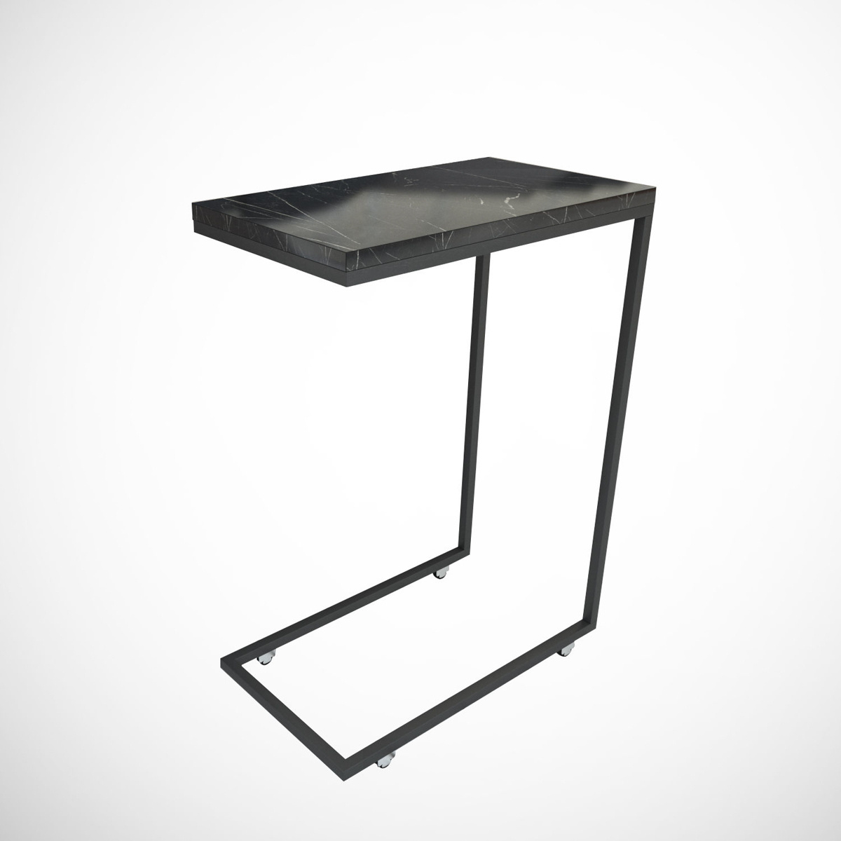 Rozkladací stôl Callen Black Marble