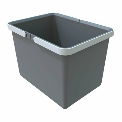 Elletipi Plastični koš z ročaji 12 l, siv