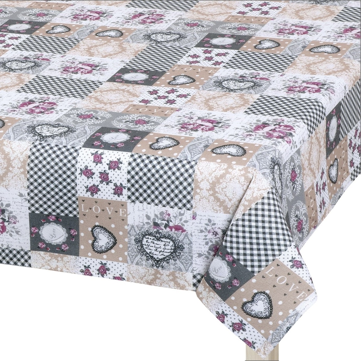 Bellatex DITA Patchwork love abrosz, 120 x 160 cm, 120 x 160 cm akciós termékkép 1