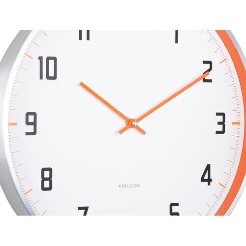 Karlsson 5969OR дизайнерські настінні годинникипомаранчеві, діаметр 40 см