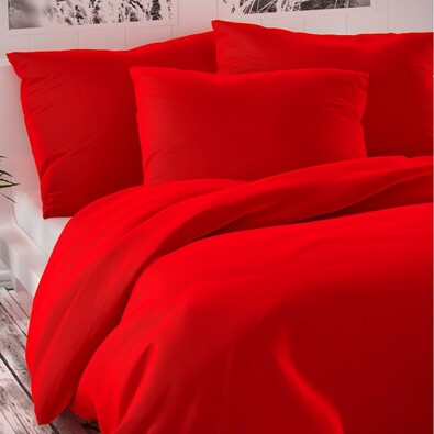 Saténové povlečení Luxury Collection červená, 200 x 200 cm, 2ks 70 x 90 cm
