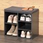Kesper 15913 Schuhschrank mit Sitzkissen, grau, 51,5 x 48 x 29,5 cm