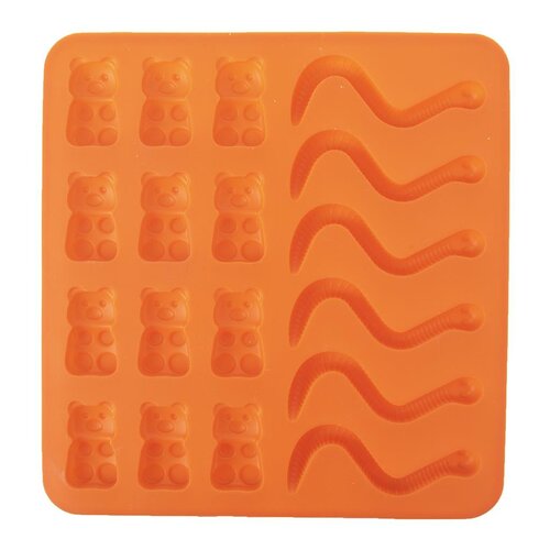 Orion Силіконова форма GUMIDCI/ŽŽALY 19 x 19 x 1 см, помаранчева