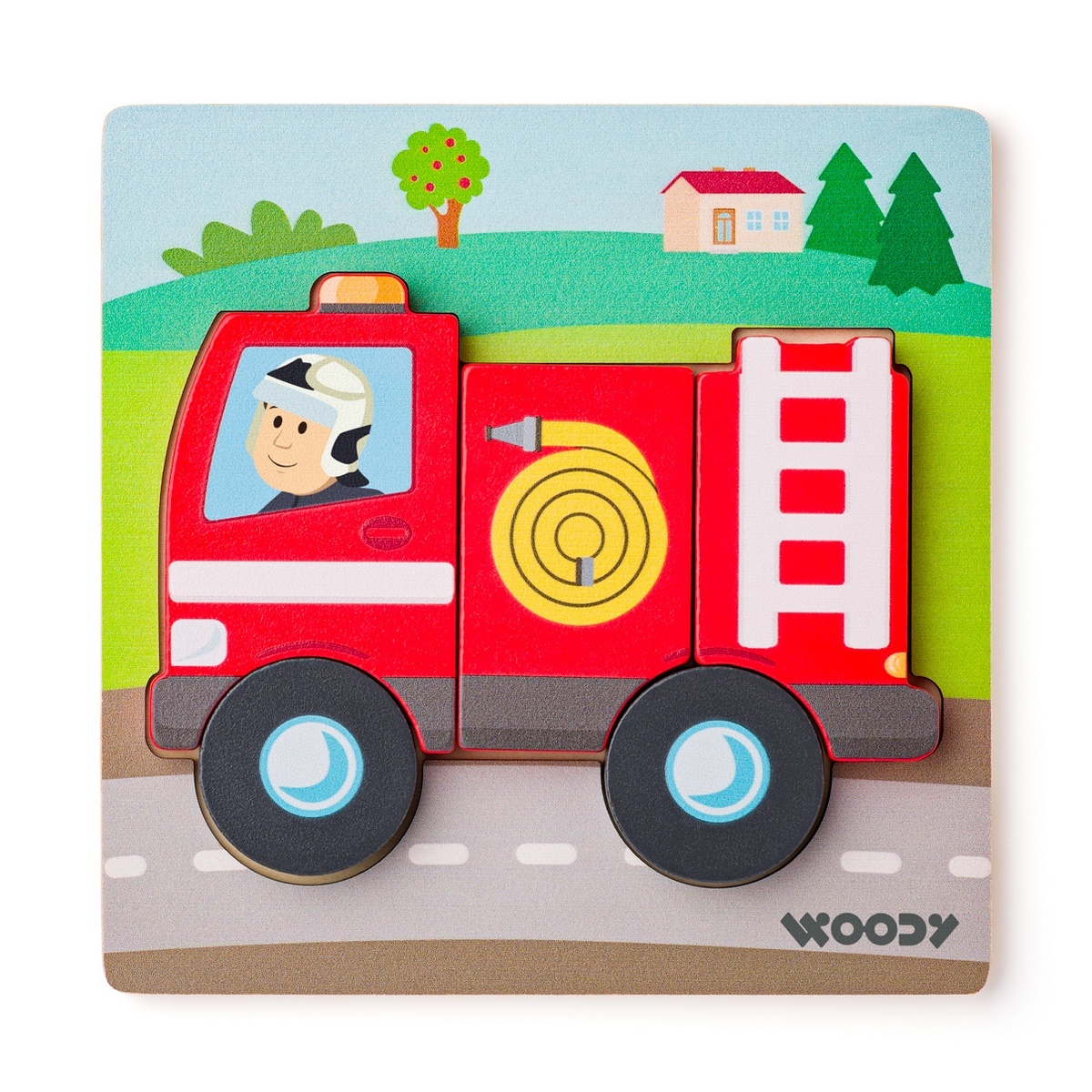 Woody Puzzle Baby tűzoltó akciós termékkép 1
