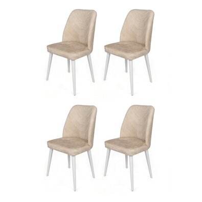 Dallas Beige and White étkezőszék szett, 4 db