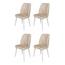 Set de scaune de sufragerie Dallas Beige andWhite, 4 buc.