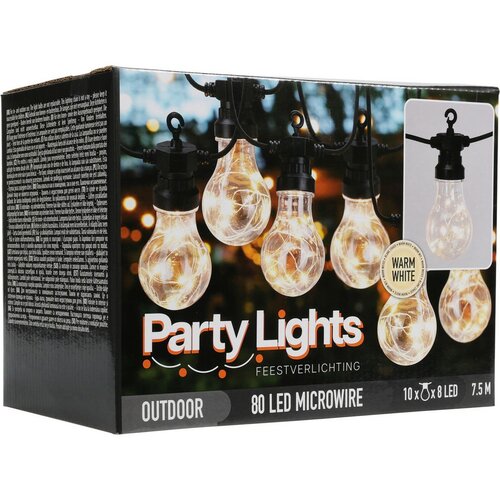 Světelný řetěz Bulbs, 80 LED