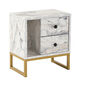 Nočný stolík Glimmer Fressia Marble Gold