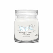 Yankee Candle Duftkerze Signaturein Glas medium Clean Cotton, 368 g