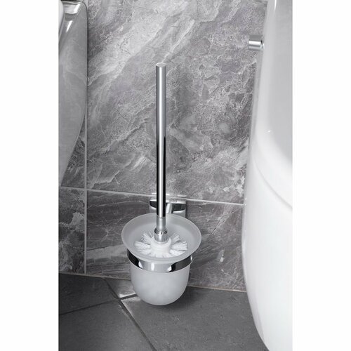 SAPHO XQ301 X-Square WC krtača za steno, srebrna