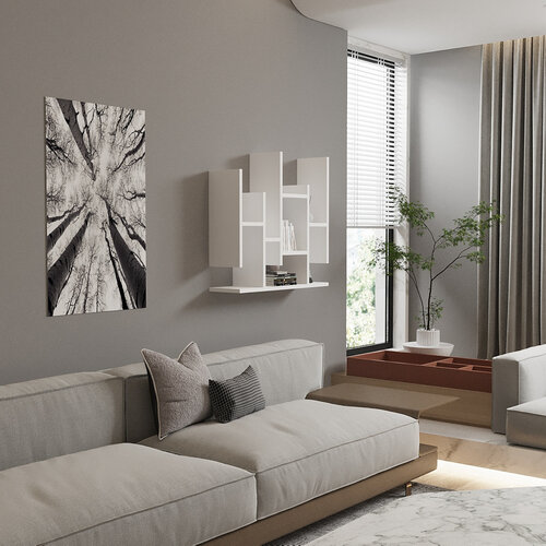 Wandregal Flower White