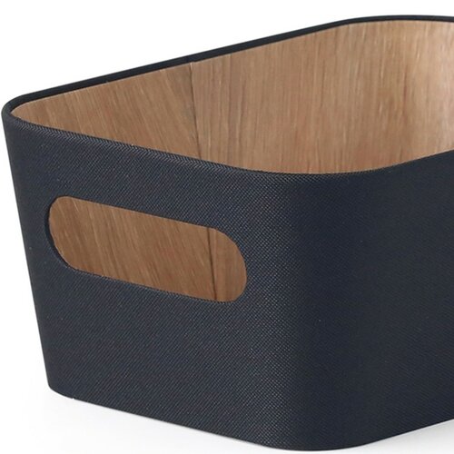 Kitchisimo Set 2 úložných košíkov 26 × 18 × 11 cm, čierna