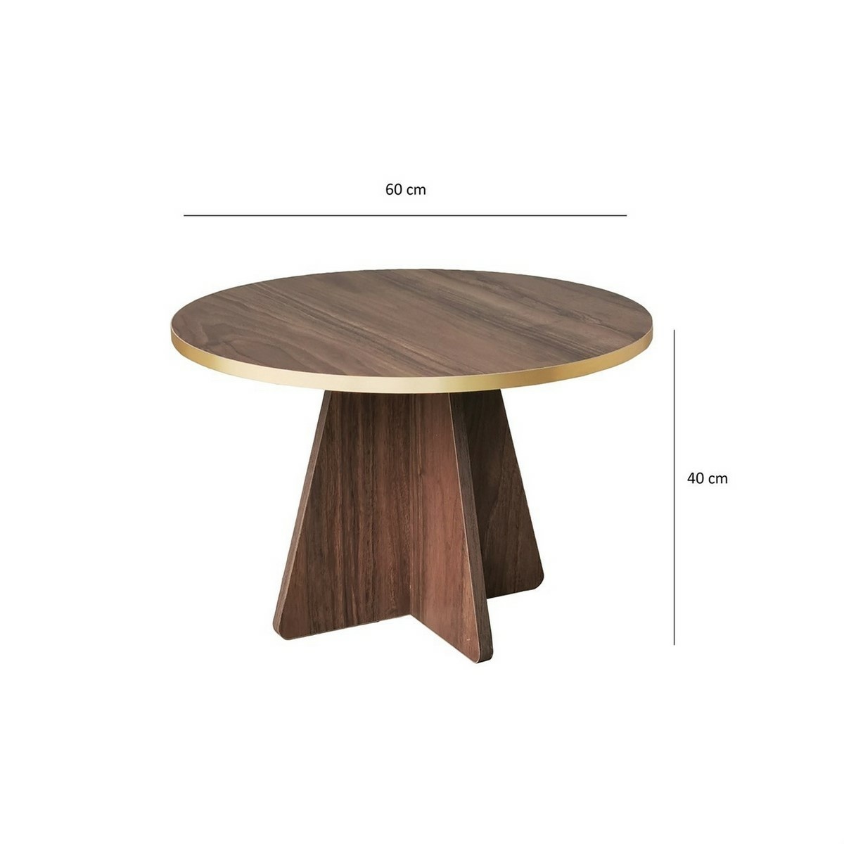 Konferenčný stolík Mushroom Gold and Walnut