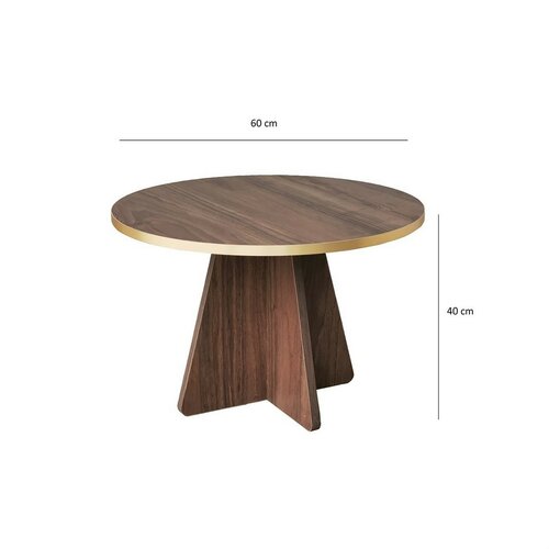 Couchtisch Mushroom Gold and Walnut