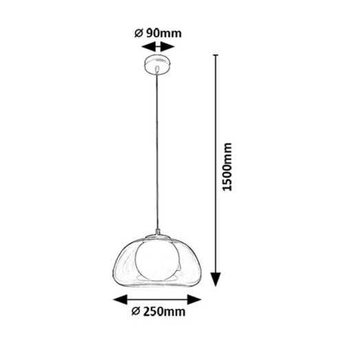 Rabalux 72274 moderný závesný luster Elowen, číra, G9, 1x max. 5W