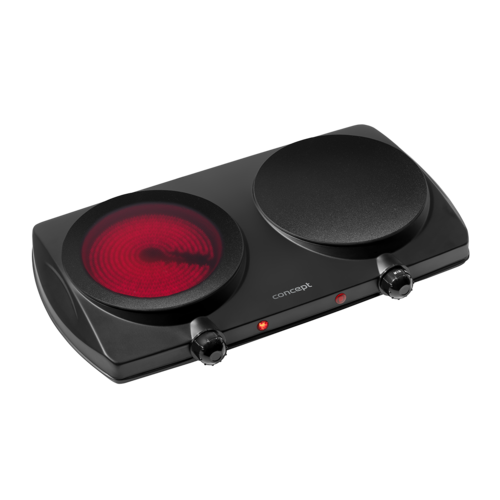 Concept VE3060 elektricky dvojplatničkový varič 2500 W, čierna