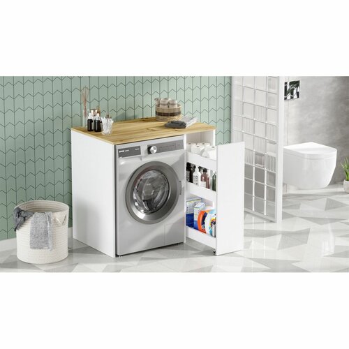 Dulap pentru mașină de spălat Saly White andWalnut