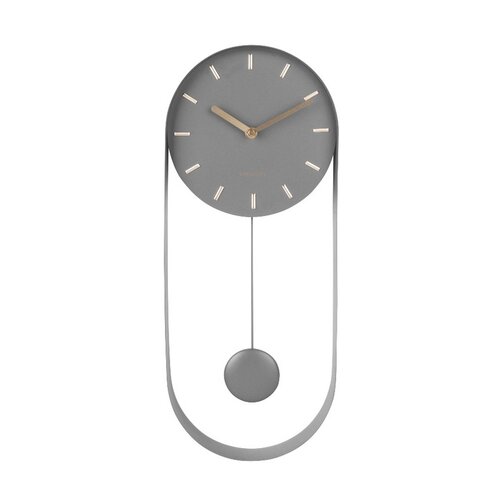 Karlsson 5822GY Dizajnové kyvadlové nástenné hodiny, 50 cm