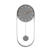 Karlsson 5822GY Designerski wahadłowy zegar ścienny, 50 cm