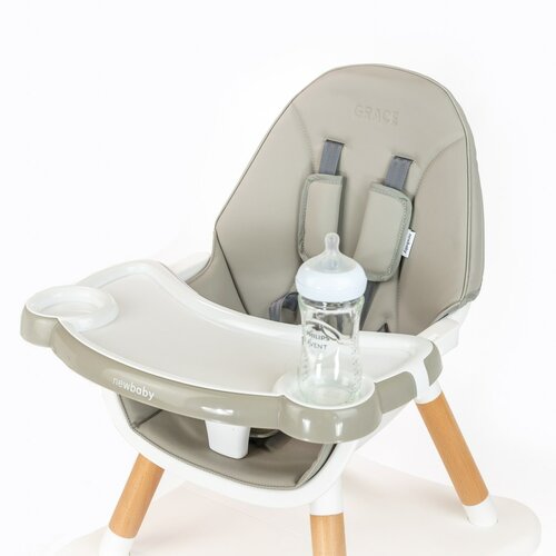 New Baby Jedálenská stolička Grace 3v1 šedá, 61 x 101 x 61 cm