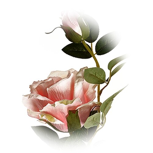Kwiat sztuczny Róża herbaciana różowy, 47 cm