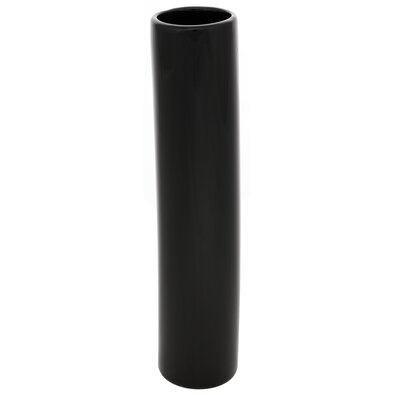 Wazon ceramiczny Tube, 5 x 24 x 5 cm, czarny