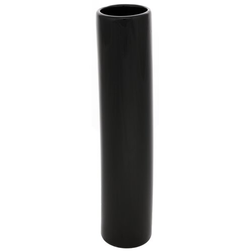 Tube kerámia váza, 5 x 24 x 5 cm, fekete