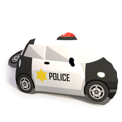 Tvarovaný 3D vankúšik Polícia