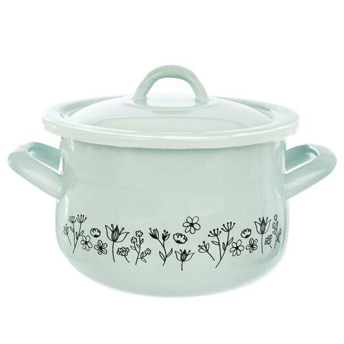 Orion Каструля емаль з кришкою ЛУГ 16 см, зелений