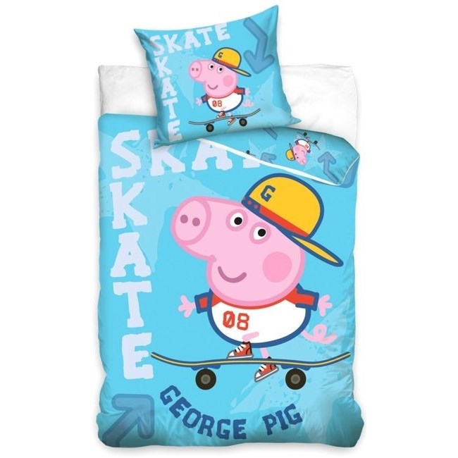 Dětské povlečení Prasátko Peppa - George Skateman