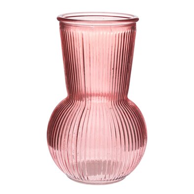 Silvie üvegváza, rózsaszín, 11 x 17,5 cm