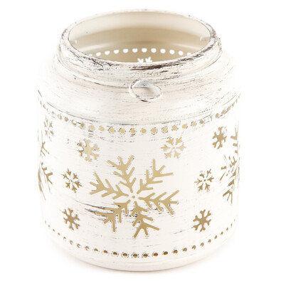 Latarenka metalowa Escama, biały