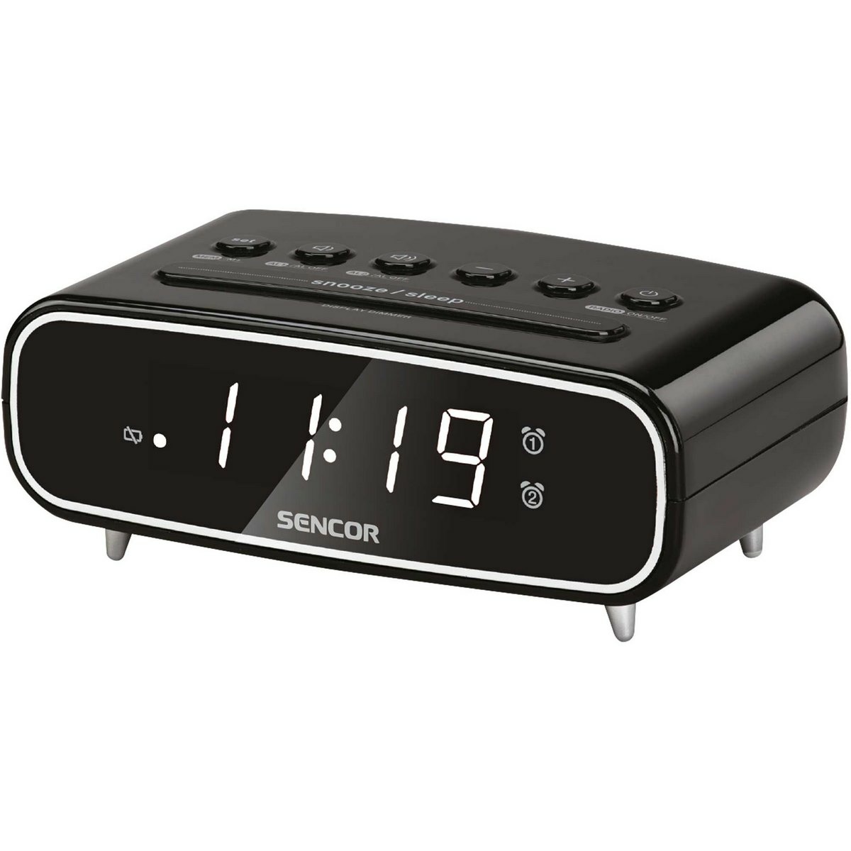 Sencor SRC 2600 B radiobudzik, czarny