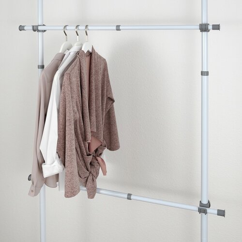 Wenko Set de 2 bare telescopice orizontale Herkules, alb