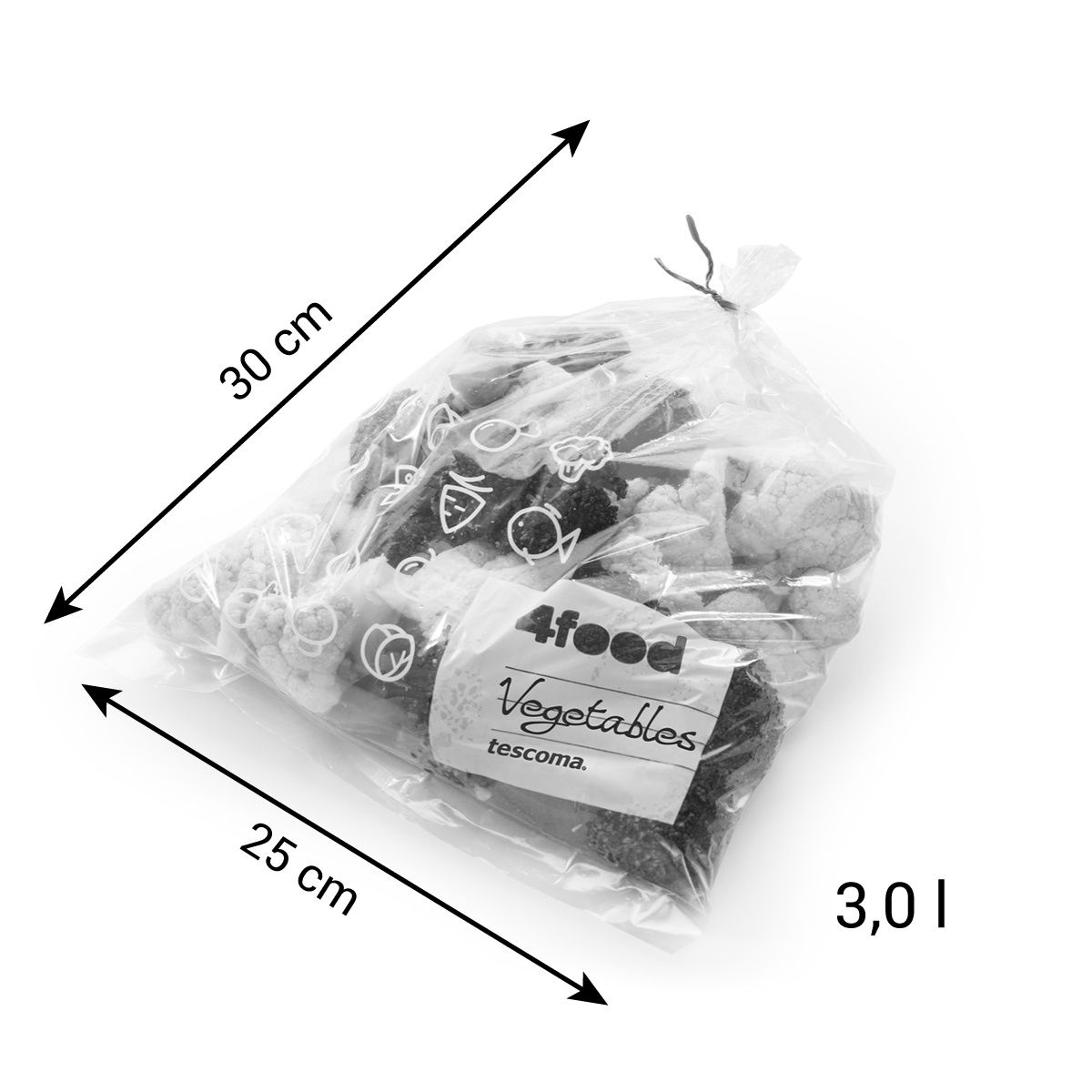 Tescoma 4FOOD fagyasztózacskók 25 x 30 cm, 3 l,40 db termék 2. képe
