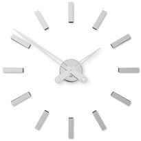 Future Time FT9600SI Modular chrome Designerski zegar naklejany, śr. 60 cm
