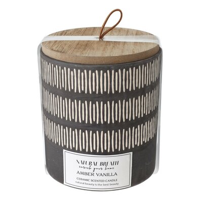 Свічка Natural Breath, натуральний віск, аромат Amber Vanilla, 205 г