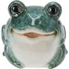 Gartendekoration Frosch, Porzellan, 13 x 9 x 7,5 cm