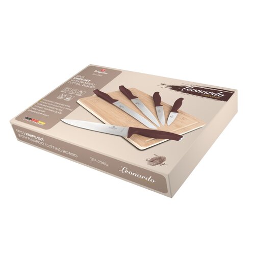 BerlingerHaus Messerset mit Schneidebrett Leonardo, 6-teilig