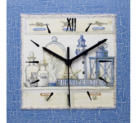 Dekoratívne nástenné hodiny Modré zátišie